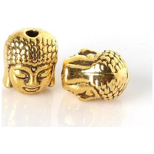 Free Ship 100pcs Buddha Head Spacer Beads For Jewelry Making 10x8mm