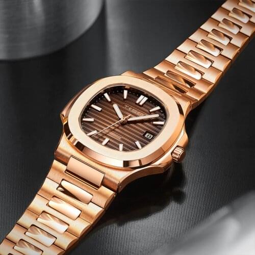 TESEN Men Luxury Brand Sports Watches Male Military Automatic Mechanical Watches Steel Luminous Hand Patek Watch AAA Nautilus