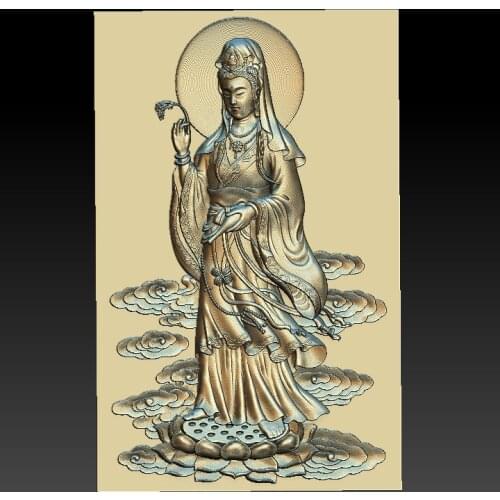 Buddha 3d STL relief digital file -Avalokitesvara STL Model for CNC Router Aspire Artcam 3D Printer Carving Engraver Bas Relief