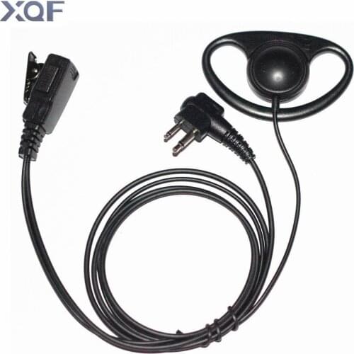D Earphone Earpiece Headset Mic for Motorola Security 2 Pin PRO Series: PRO1150, PRO2150 Walkie Talkie GP68, GP88 Radio
