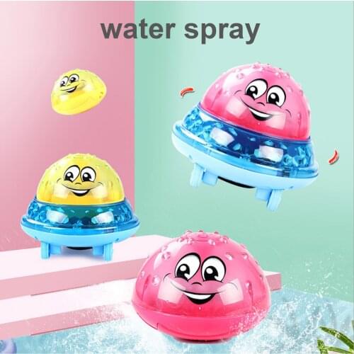 Bath Toys Electric Automatic Induction Spray Water Ball Toy with Music Light for Kids Shower Toys Bath Water Paly Sprinkler Ball