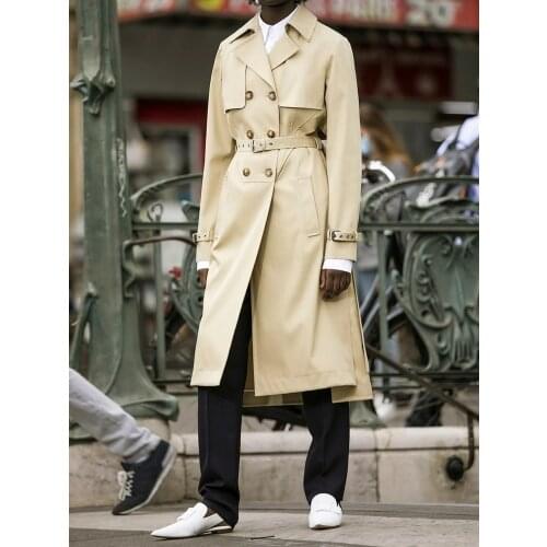 Женские двубортные тренчи JINGZHI China At AliExpress