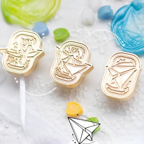 Beautiful Paper Airplane Seal Special-shaped Sealing Wax Seal Stamp Envelope Seal Lacquered Seal DIY Arts & Crafts Supplies