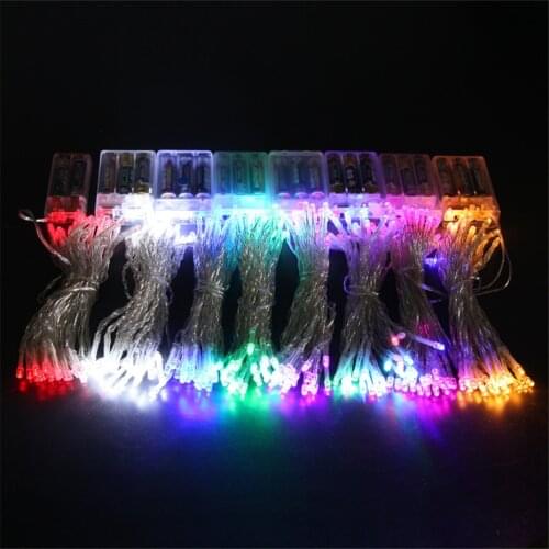 Small LED String Lights 9 colors Battery Operated 3-5M Fairy Lights Decoration for Christmas Wedding Party DIY Holiday Lighting