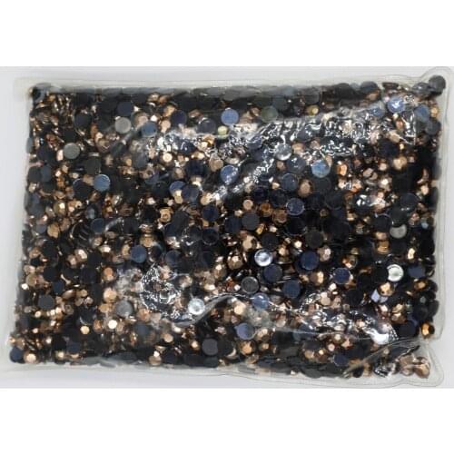 Copper Color 1.5~12mm Flat Back Round Acrylic Rhinestones Beads / Stones ,3D Acrylic Nail Art / Garment Decoration