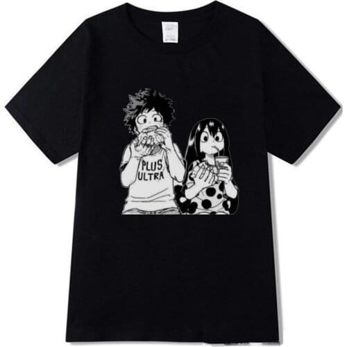 My Hero Academia Summer New Cartoon Casual Punk Harajuku Vintage Fun Fashion Ins Cute Sweet Loose Big Short Sle