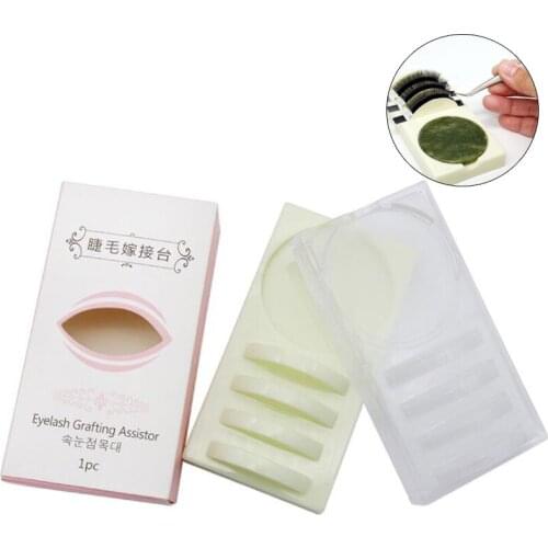 False Eyelashes Extension Glue Holder Pads Professional U Curved Eyelash Stand Pallet For Grafted Lash Makeup Tools