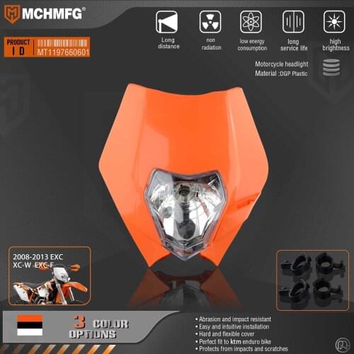 New 2017 Motorcycle Dirt Bike Pitbike Motocross Universal Headlight lamp with 12v 35w H4 bulb For KTM SX EXC XCF SXF SMR etc