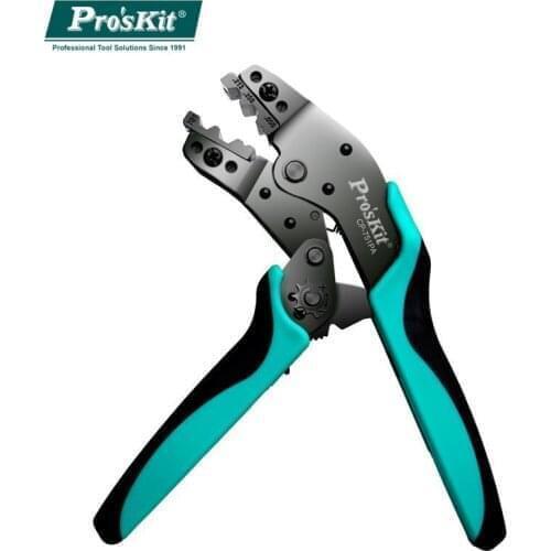 ProsKit Crimping Pliers CP-751H 7.5” Electrician Terminals Ratchet Clamp Insulated Terminal Crimping Tool