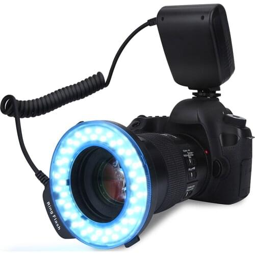 Portable LED Ring Flash Battery Operated Fill Light LED Ring Lights With Color Filters Adapter Photography Camera Accessories