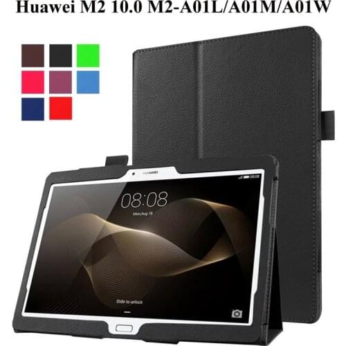 Ultra slim Smart leather Case for Huawei M2 10 M2-A01L / M2-A01M / M2-A01W 10.1 inch Funda cover for Huawei m2 10.0 tablet case