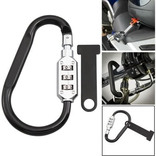 Helmet Security Lock T-bar 3 Digit Combination Lock Travel Luggage Padlock Motorcycle Bicycle Helmet Security Locks For Harley