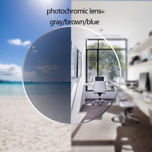 1.56 1.61 1.67 Anti Blue Ray Photochromic lens Prescription CR-39 Resin Aspheric Glasses Lenses Myopia Lens