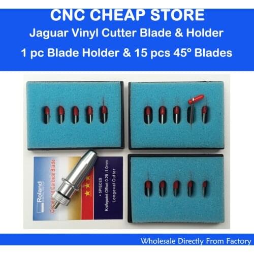 1pc Jaguar Gcc Cutting Plotter Signpal Vinyl Cutter Blade Holder + 15pcs Roland 45 degree Blades