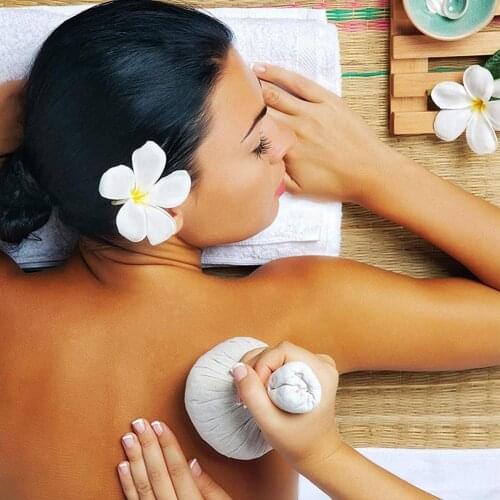 150g Thai Type Spa Home Healthy Care Hot Compress Herbal Massage Bag Compress Body Medicine Ball For Face Relaxing Herbal R R8O2