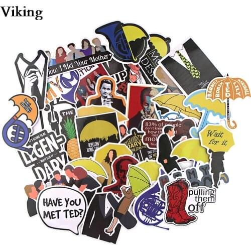 20Pcs/set How I Met Your Mother Stickers Vintage Luggage Suitcase Laptop Stickers Fashion Decals PVC Scrapbooking Stickers G0777