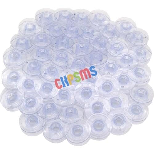 50 BOBBINS (both sides are flat) Plastic Compatible with Husqvarna Viking 100 105 Classica 120 150 6540 #4114401 50PCS