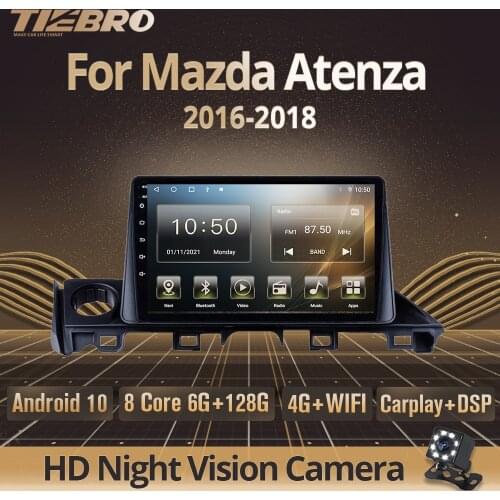 Tiebro 2DIN Android10.0 Car Radio For Mazda Atenza 2016-2018 Car Stereo Bluetooth Player GPS Navigation Carplay Som Automotivo