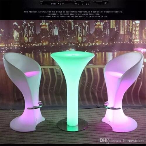 Free shipping led illuminated Bar Chair seat waterproof with remote control+110/220V Adapter,LED light up Bar stool chair