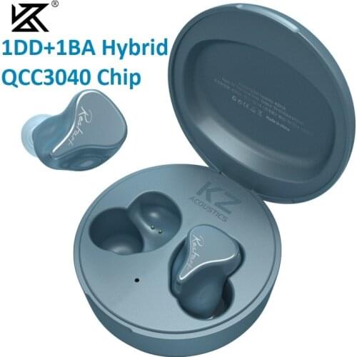 KZ SKS Wireless Gaming Headset Headphones TWS Bluetooth 5.2 Earbuds 1DD+1BA Hybrid Technology QCC3040 Chip HiFi Bass Earphones