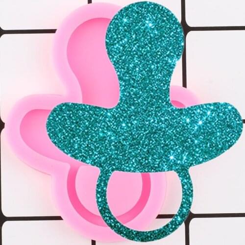 Shiny Baby Bottle Silicone Mold Custom Keychain Jewelry Making Epoxy Resin Molds DIY Handmade Charms Mould Pendant Moulds