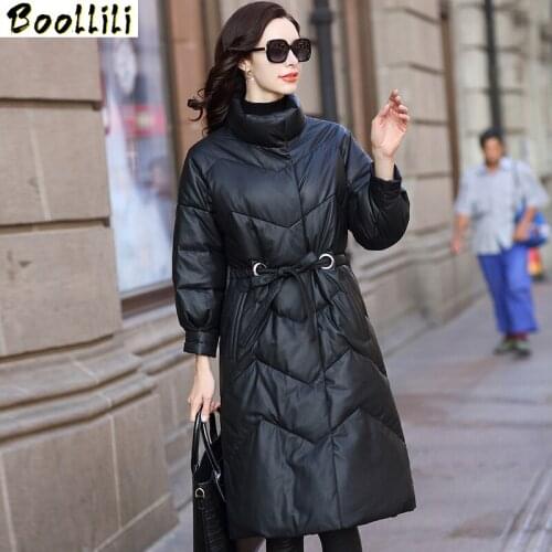 Boollili Real Leather Jacket Winter Coat Women Long Down Jacket Women Clothes 2020 Genuine Sheepskin Coat Chaqueta Mujer