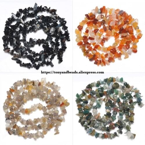 Freeform Gravel Natural Black Red Grey Indian Agates Stone Loose Beads 3-5/5-8/8-12mm Pick Size