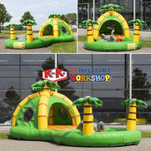 Commercial Plaza creative inflatable pool coconut trampoline combo
