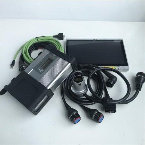 MB STAR C5 SD Diagnostic Tool with 2020.12 MB SD Connect Software ssd 480G full set in touchable PC CF-AX2 laptop Work Directly