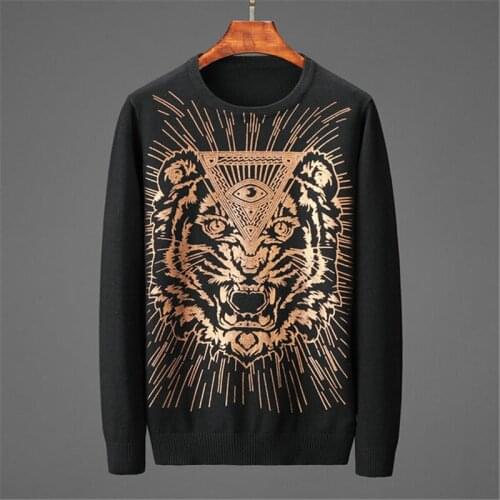 Male Clothing Long Sleeve Knitted Pullovers Winter Thick O-Neck New Fashion Men Sweater Streetwear Casual Slim Fit