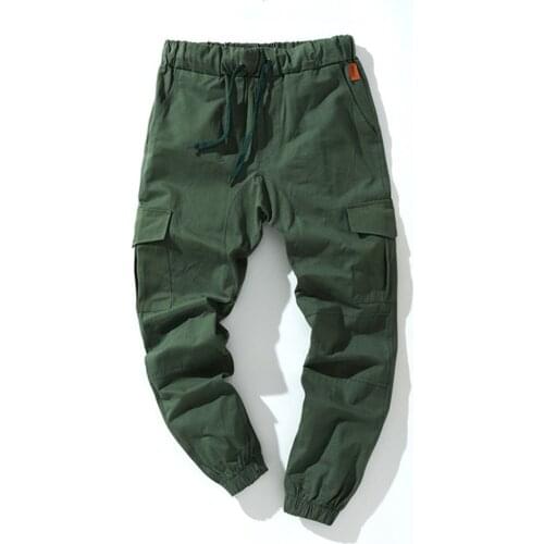 Mens Cargo Pants Muscle Fitness Breathable Trousers Male Joker Tide Pockets Sweatpants Quick-Drying Streetwear