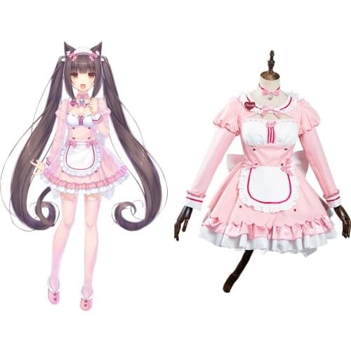 Nekopara Chocola/Vanilla Cosplay Costumes Maid Dress Outfits Halloween Carnival Suit