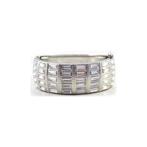 2014 New Top Fashion High Quality Silver Color Alloy Crystal Rhinestone Bracelets Bangles Factory Wholesale