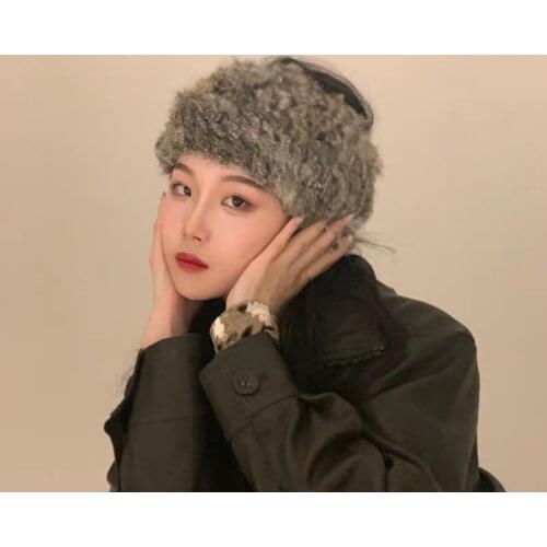 2020 New Winter Hats for Women Warm Long Rabbit Fur Hair Female Caps Fashion Solid Colors Beanies Women Hat Skullies Travel Gift