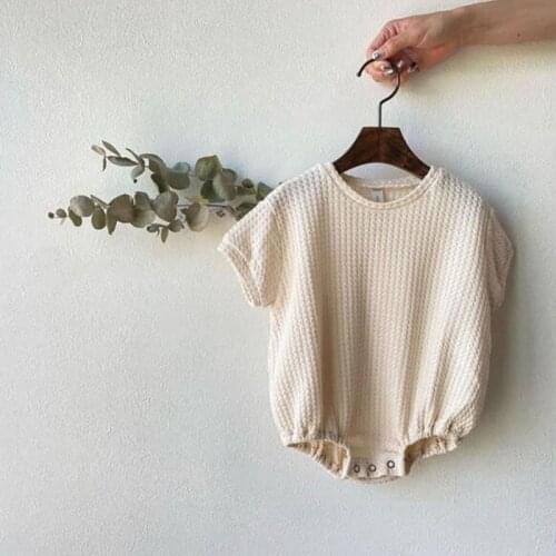 MILANCEL 2021 Summer New Baby Bodysuit Solid Infant Outfits Casual Toddler Clothes Korean Clothing