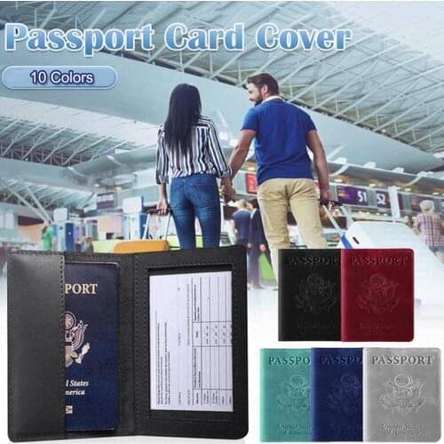 10 Colors PU Leather Passport and Vaccine Card Holder for Unisex Women Men Vaccination Passport Case