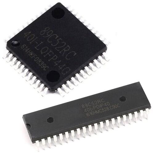 SMD STC89C52RC-40I LQFP44 8051 single chip microcomputer chip IC straight plug DIP40