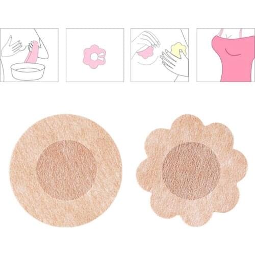 5 Pairs Disposable Nipple Covers Breast Petals Flower Sticker Bra Pad Pasties Lingerie for Women Nipple Cover Bra Adhesive Pad