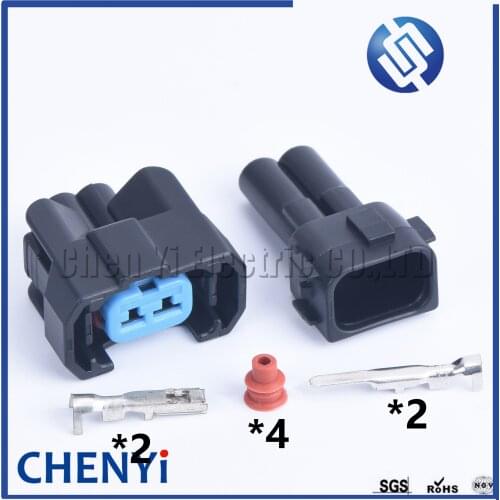 5 Set 2 Pin Auto Fuel Injector NH1 OBD2 Waterproof Wire Connector Car Electrical Plug 6189-0533 1996-2002 For Honda CRV Civic