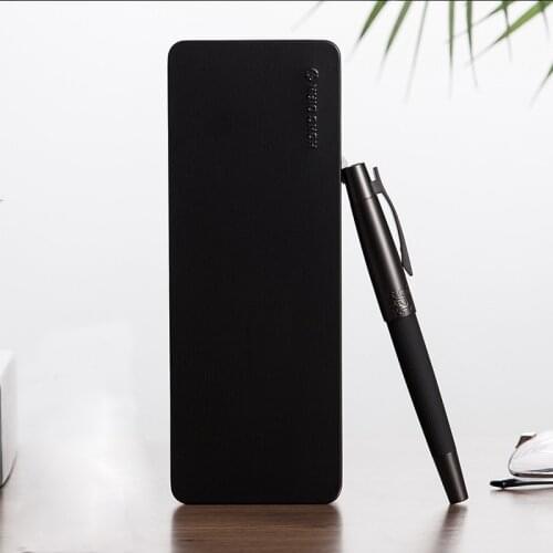 HongDian Fountain Pen Full Metal Clip Pens Stainless Steel Titanium Black Army General Fountain-Pen Nib EF/F Office Supplies