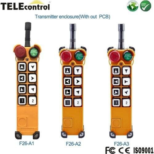 Telecontrol 6 keys industrial radio crane remote control transmitter emitter enclosure box without PCBfor F26-C1 F26-C2 F26-C3