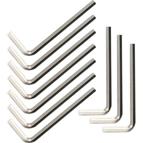 10Pcs L Type Screwdriver Hex Key Allen Wrench 1.5mm-10mm M2 M3 M6 M8 Ball Point End Hexagon Steel Spanner Metric Size Hand Tools