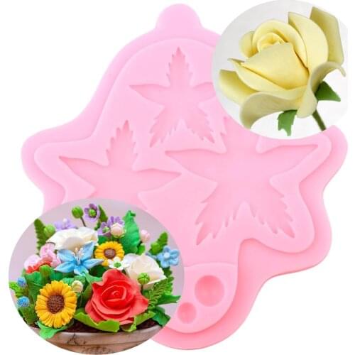 Flower Leaf Caly Cake Silicone Mold Cake Border Fondant Molds Cake Decorating Tool Flower Petal Candy Chocolate Gumpaste