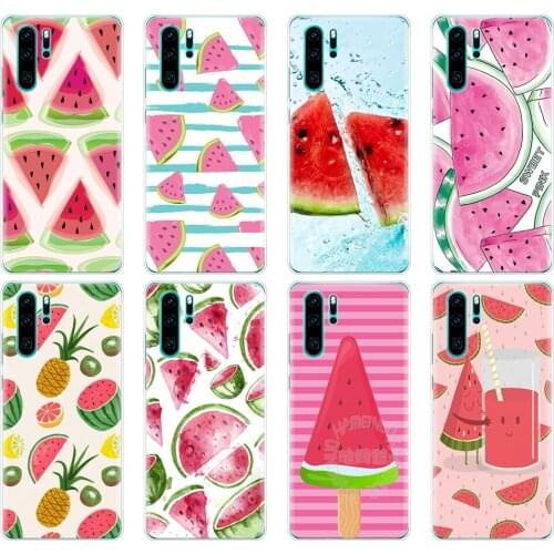 Silicon phone cover case for huawei P30 PRO LITE P SMART 2019 plus p smart Z p20 lite 2019 cover coque Watermelon Melon fruit