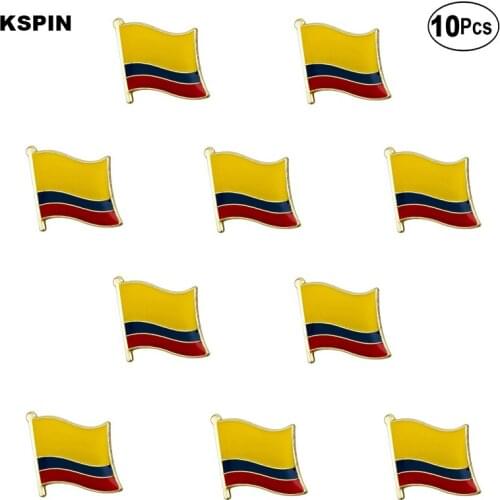Colombia Flag Lapel Pin Flag badge Brooch Pins Badges 10Pcs a Lot