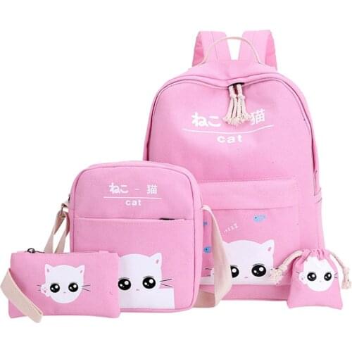 Satchel school bags 4 set /pcs School orthopedic satchel Backpacks for children School bag for girls mochilas escolares infantis