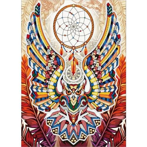 Luminous Diamond Painting Special Shaped Rhinestone DIY Dreamcatcher Owl Diamond Mosaic Embroidery Cross Stitch Bohemia Decor