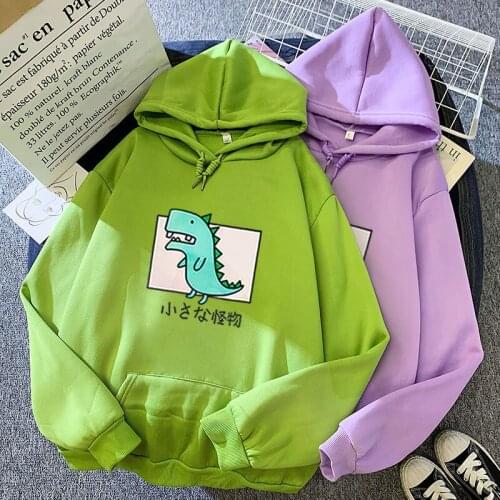Sweatshirt Couples Shirt Versatile Personalized Print Little Monster Hoodie Winter Clothes Women Tops Long Sleeve Hoodies