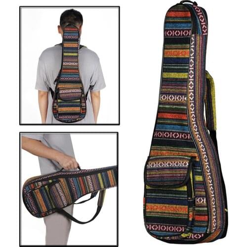 Special National Style 23" Ukelele Ukulele Uke Bag Backpack Case 6mm Cotton Padding Durable Colorful & Adjustable Shoulder Strap