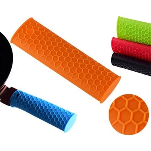 Unique Kitchen Tools Silicone Pot Pan Handle Saucepan Holder Sleeve Slip Cover Grip Cookware Parts Cookware Parts 2020 NewArrive